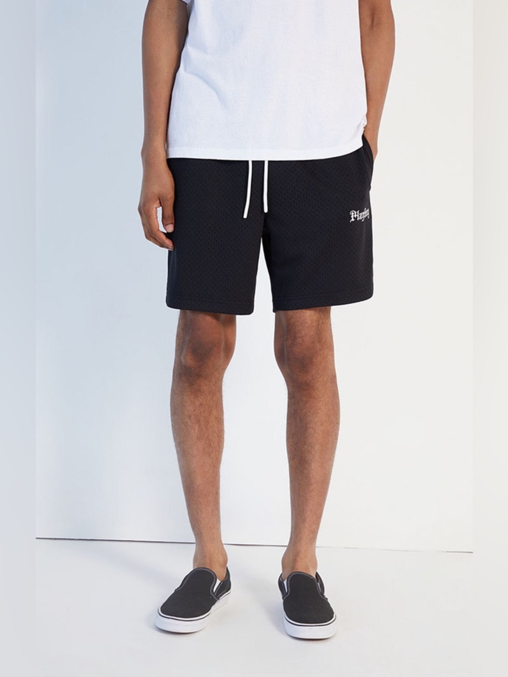 pacsun — playboy embroidered mesh basketball shorts